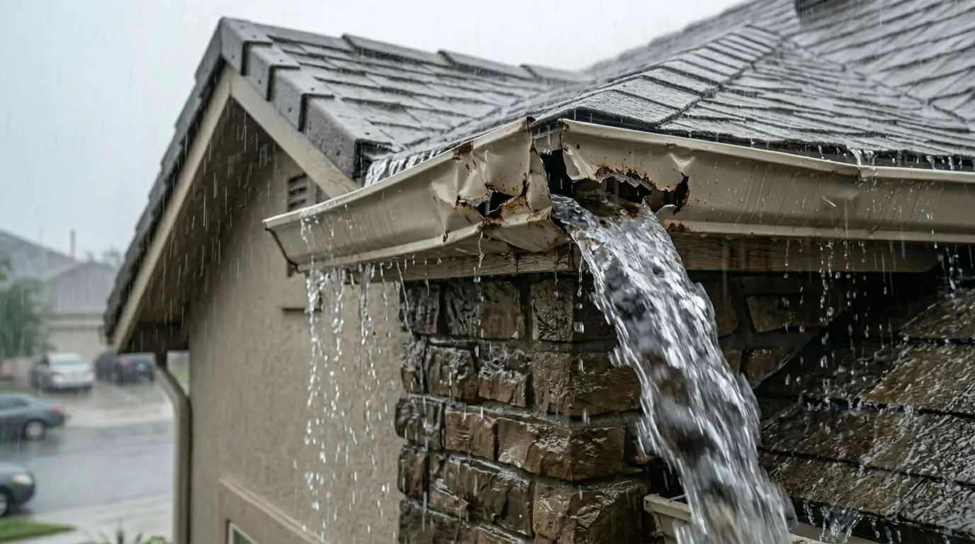 Featured image for “Why You Shouldn’t Ignore a Damaged Gutter and How to Fix It”