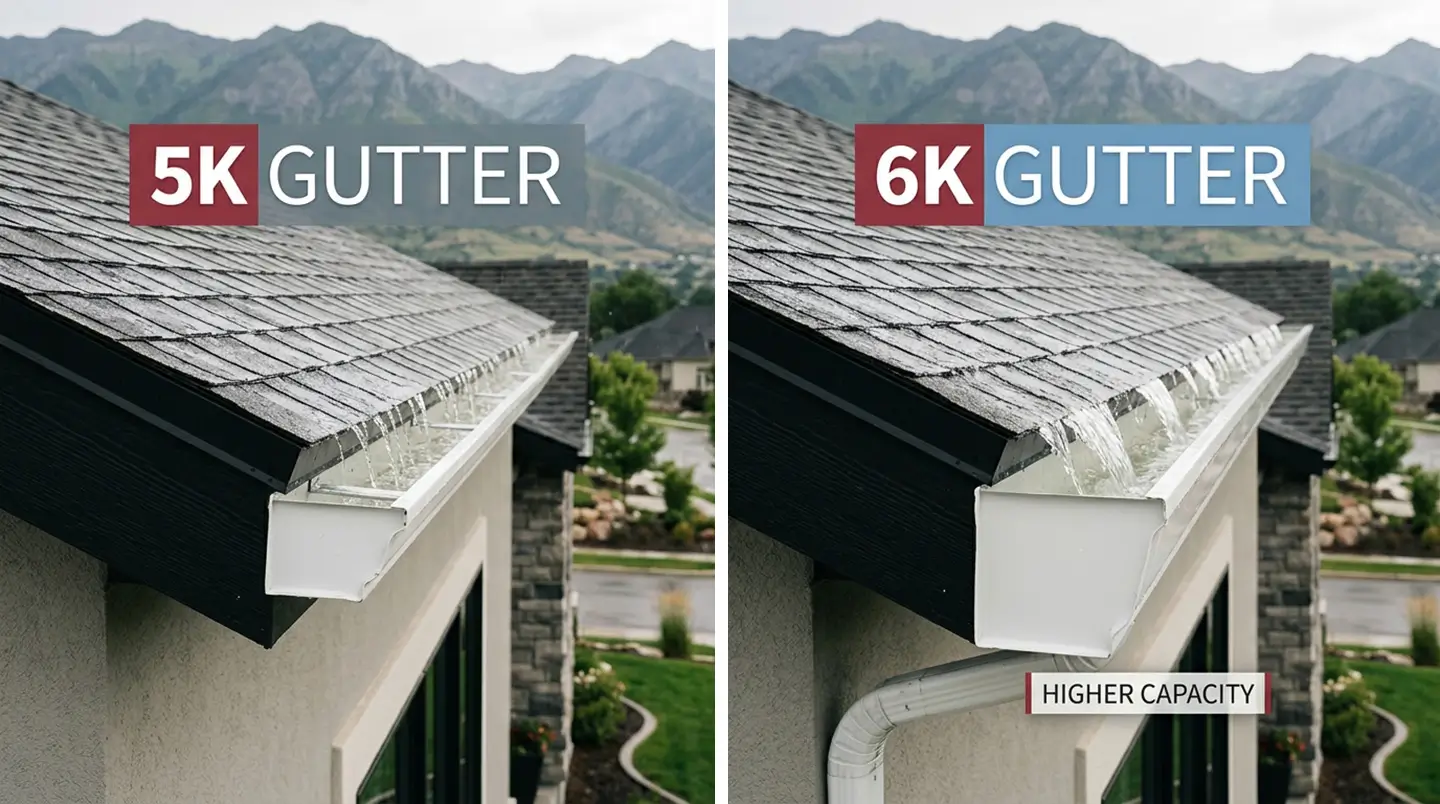 Featured image for “5K vs 6K Rain Gutters: Which System is Right for Your Home?”